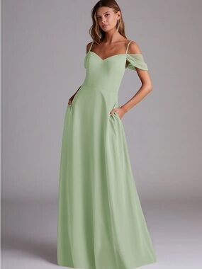 NWT Azazie Marley Dusty Sage Bridesmaid Dress - Size A16